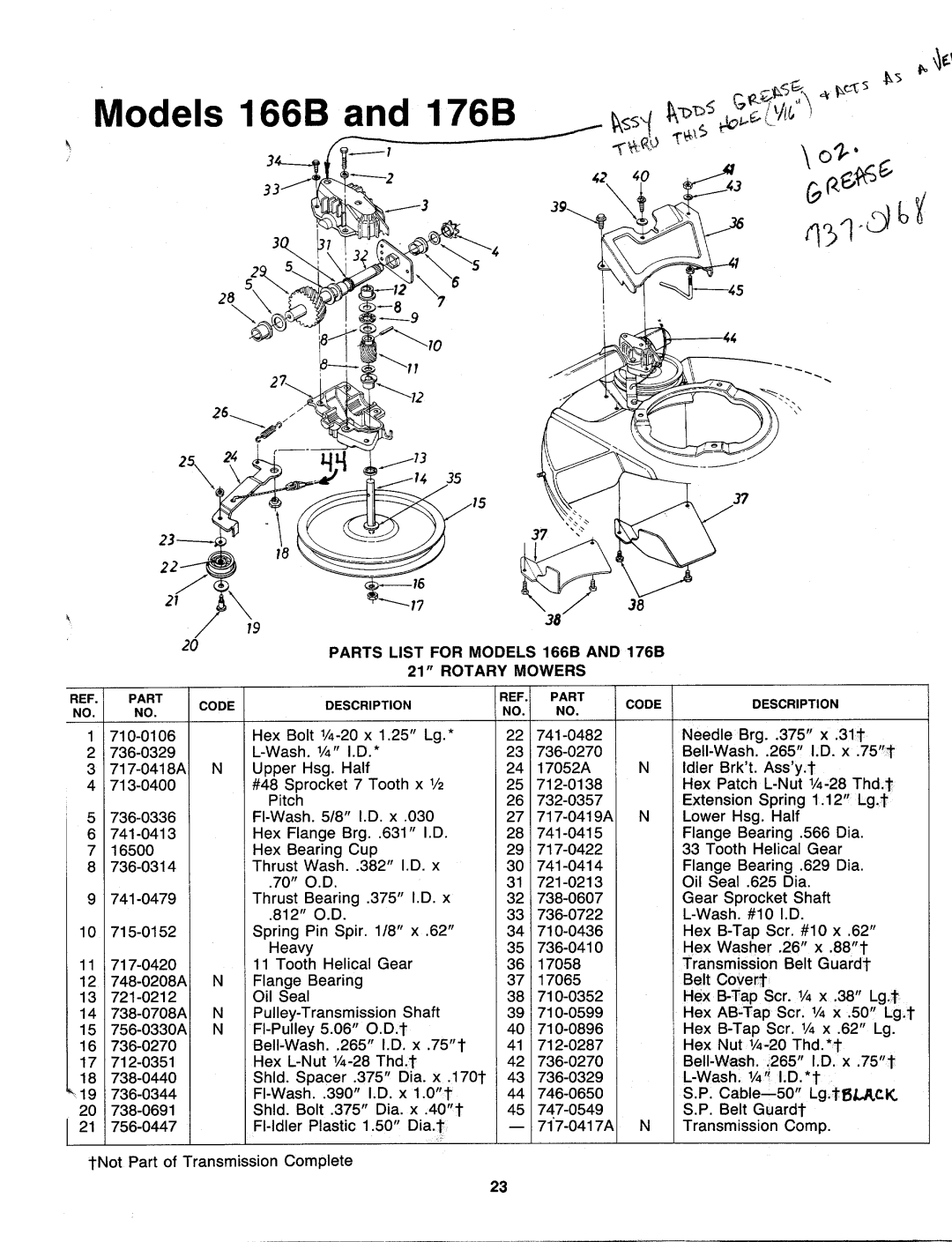 MTD 129-176B000, 129-166B000 manual 