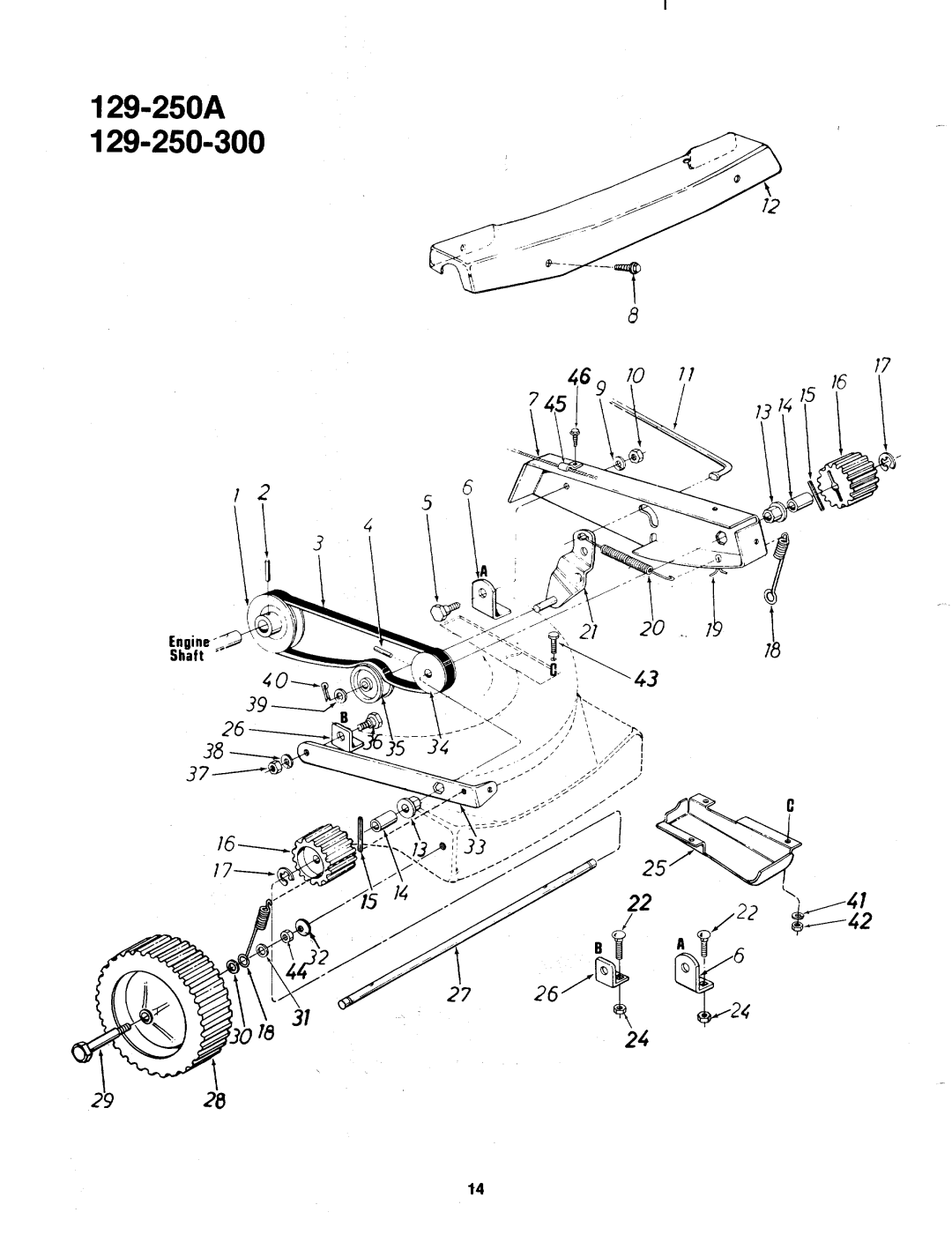 MTD 129-250A, 129-250-300 manual 