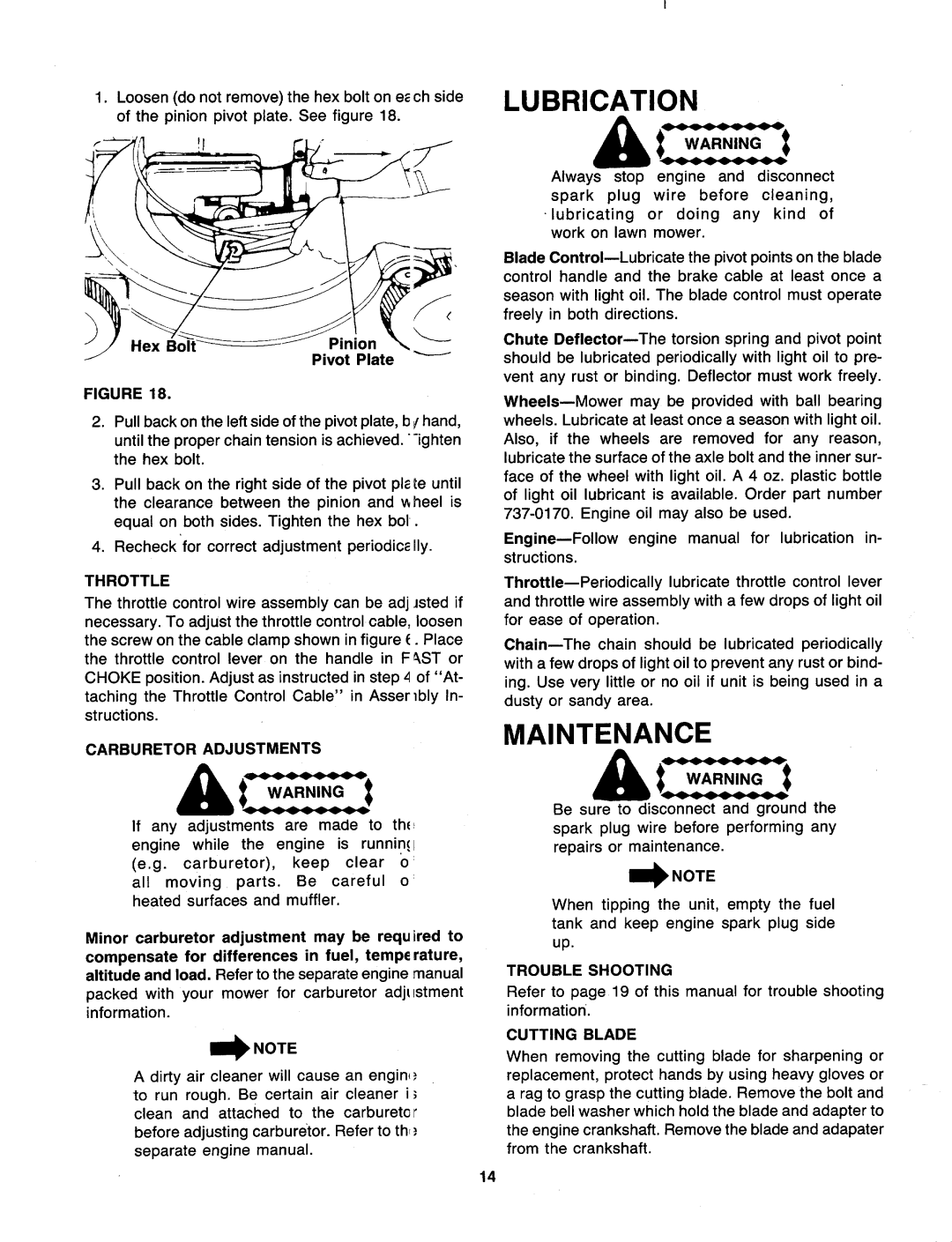 MTD 129-272R000, 129-281R000, 129-282R000, 129-271R000, 129-289R000, 129-286R000 manual 