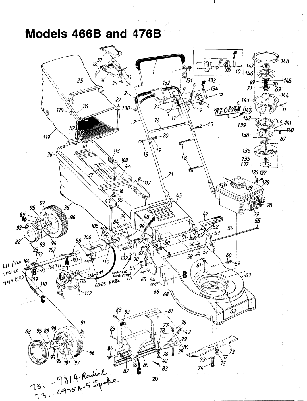 MTD 129-466B000, 129-476B000 manual 