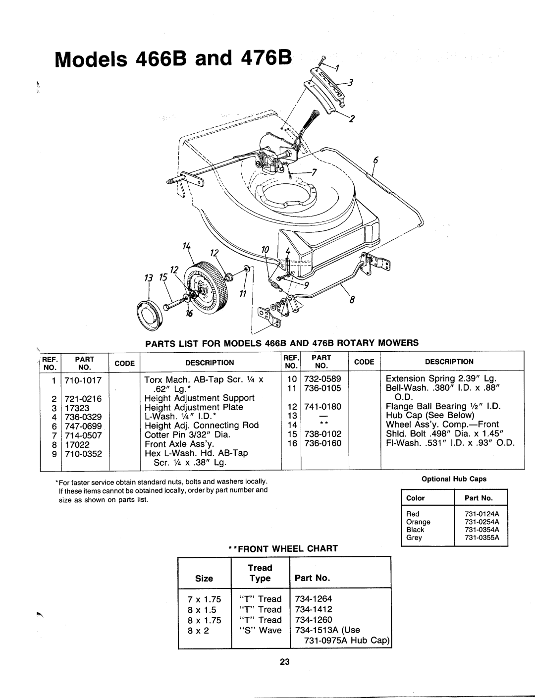 MTD 129-476B000, 129-466B000 manual 