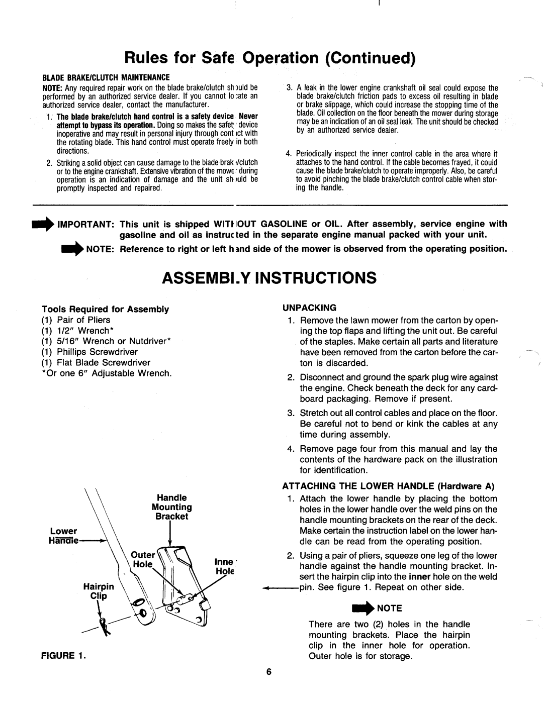 MTD 129-466B000, 129-476B000 manual 