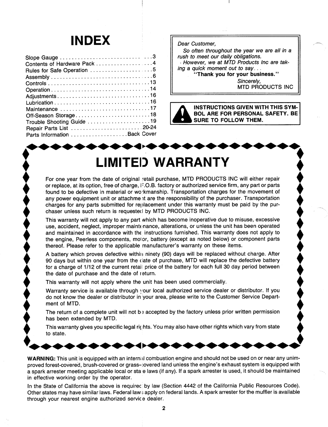 MTD 129-478R000, 129-479R000, 129-476R000, 129-466R000, 129-468R000, 129-474R000, 129-465R000, 129-464R000, 129-469R000 manual 