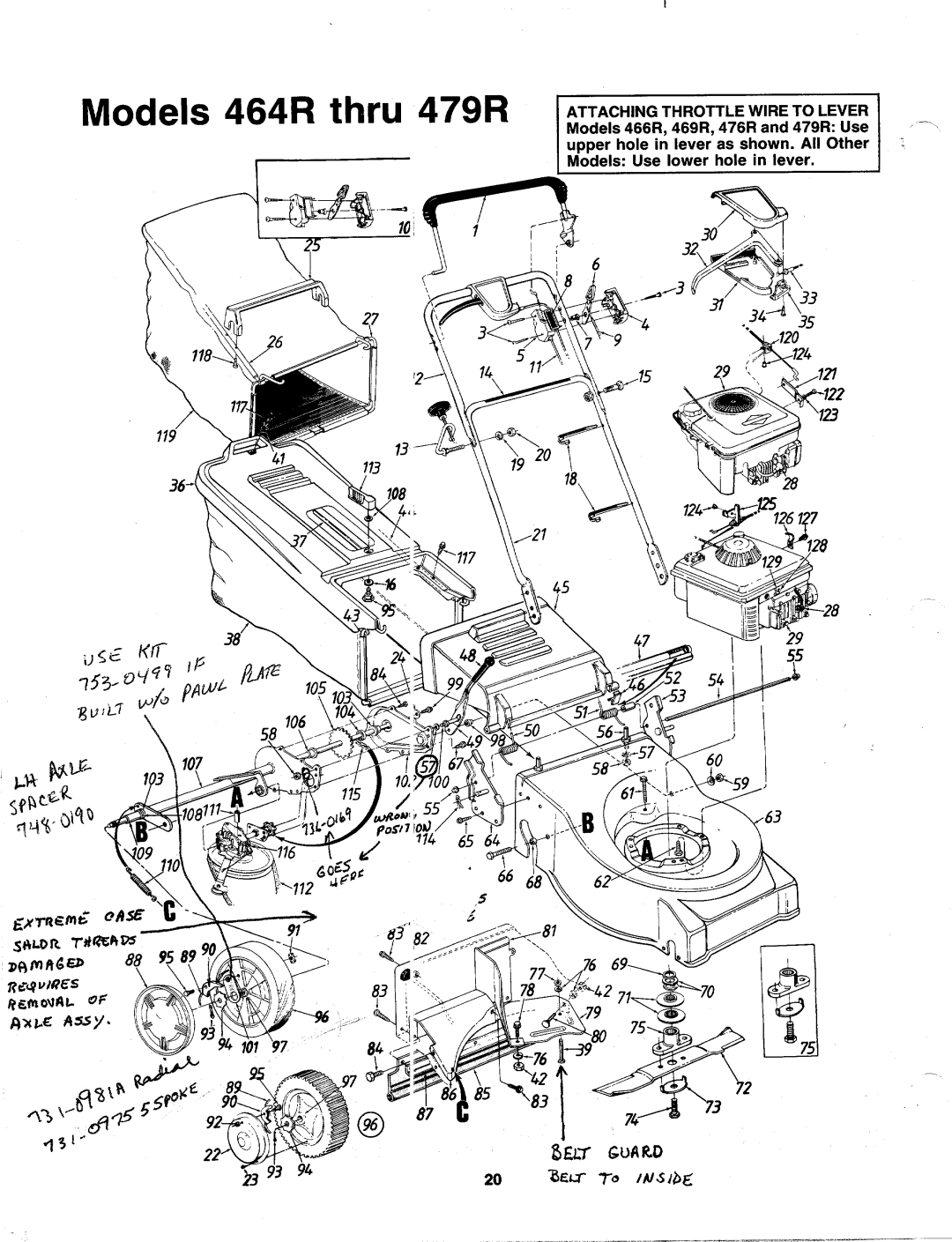 MTD 129-479R000, 129-476R000, 129-478R000, 129-466R000, 129-468R000, 129-474R000, 129-465R000, 129-464R000, 129-469R000 manual 