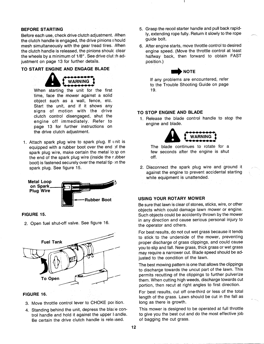 MTD 129-516R000 manual 