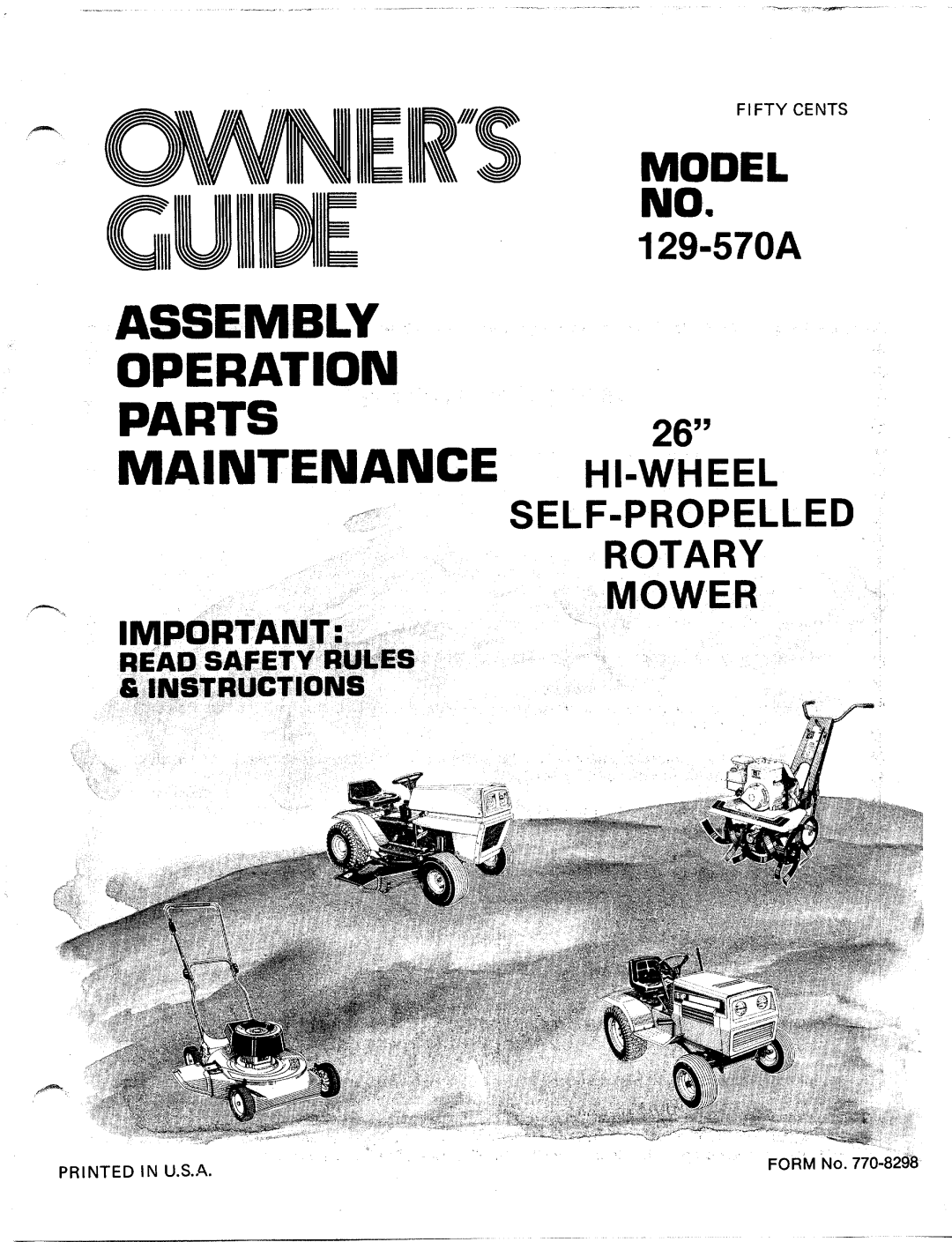 MTD 129-570A manual 