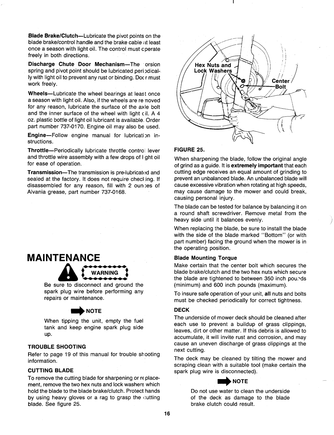 MTD 129-836B401, 190-081-000 manual 