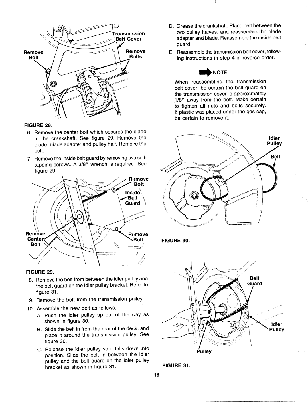 MTD 129-836R401, 129-838R401, 129-826R401, 129-837R401 manual 