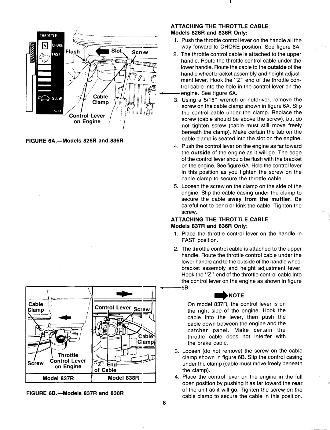 MTD 129-838R401, 129-826R401, 129-836R401, 129-837R401 manual 