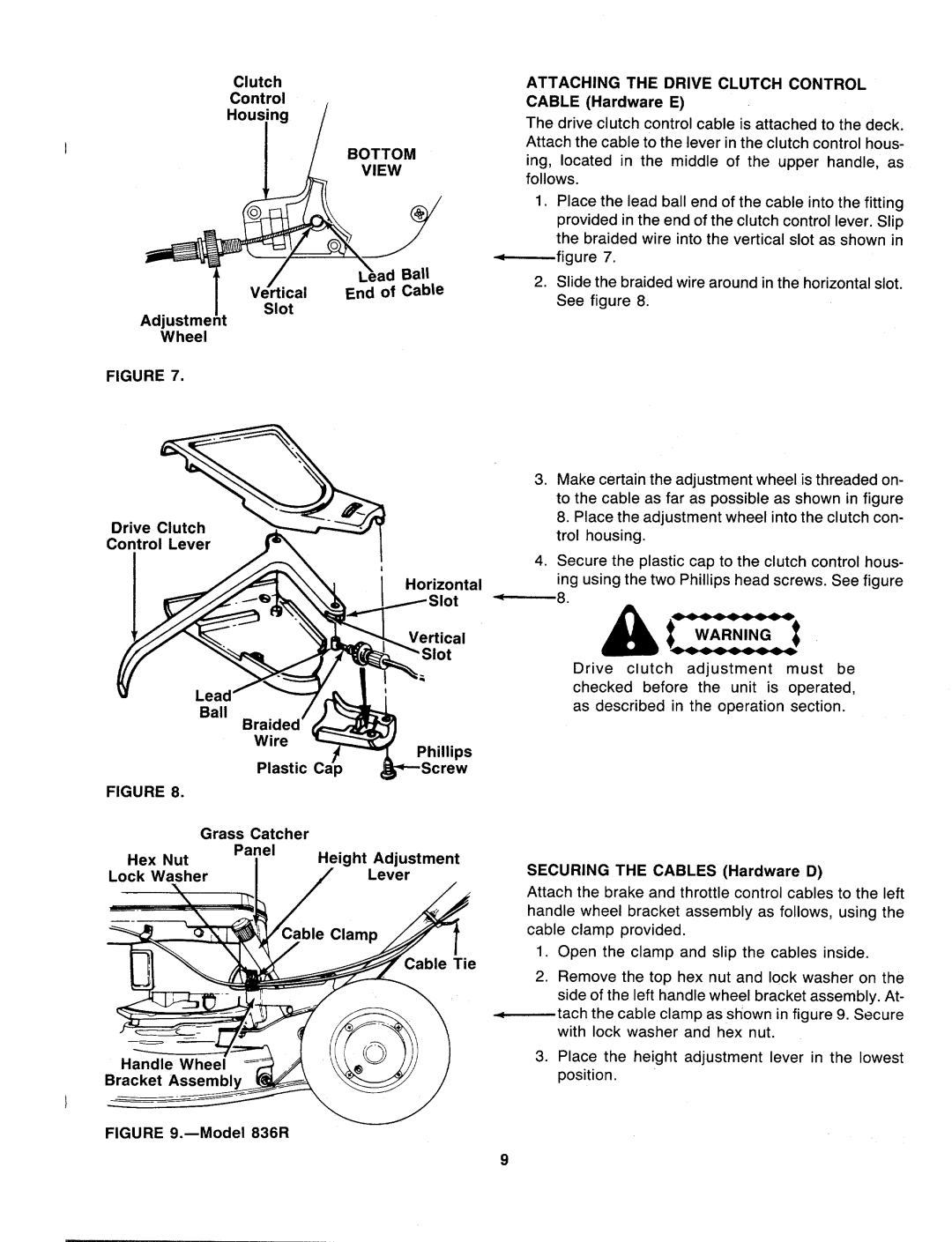 MTD 129-826R401, 129-838R401, 129-836R401, 129-837R401 manual 