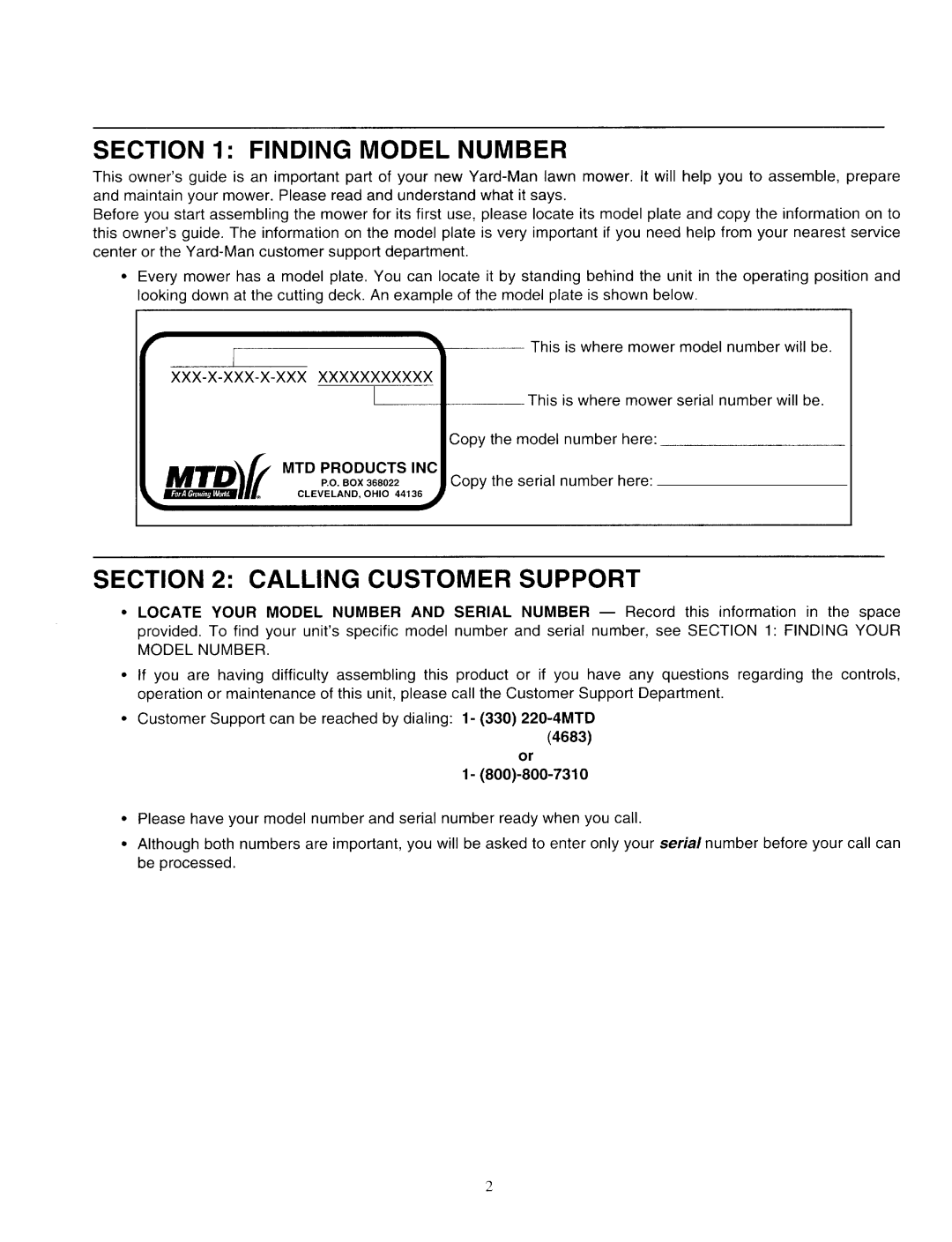 MTD 12A-559K401 manual 