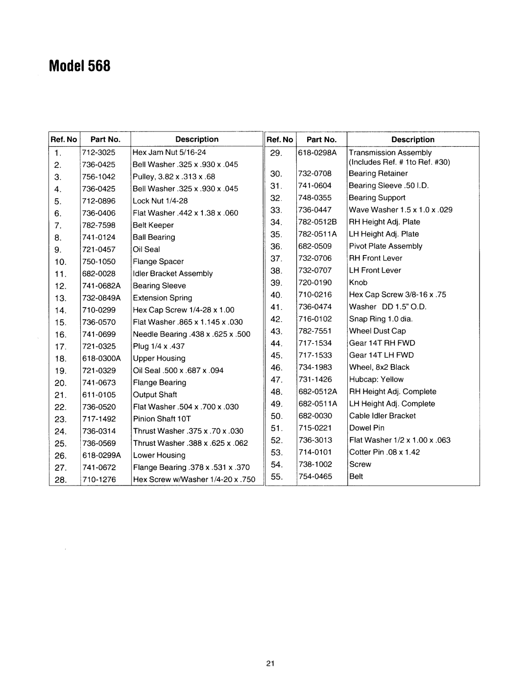 MTD 12A-568Q401 manual 