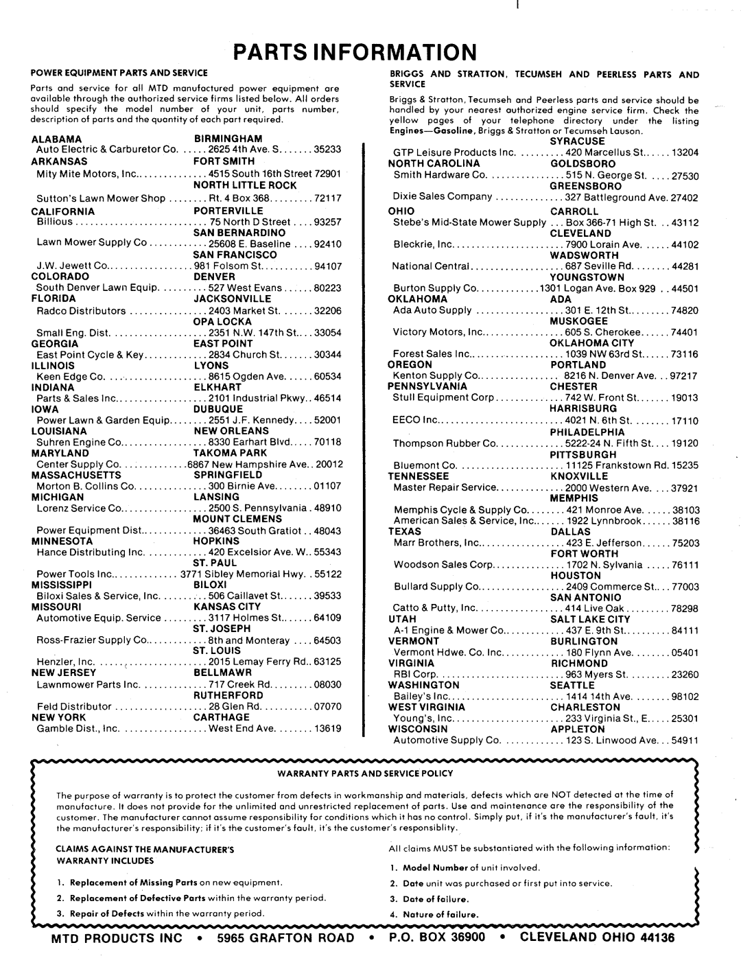 MTD 130-395A, 130-390A manual 