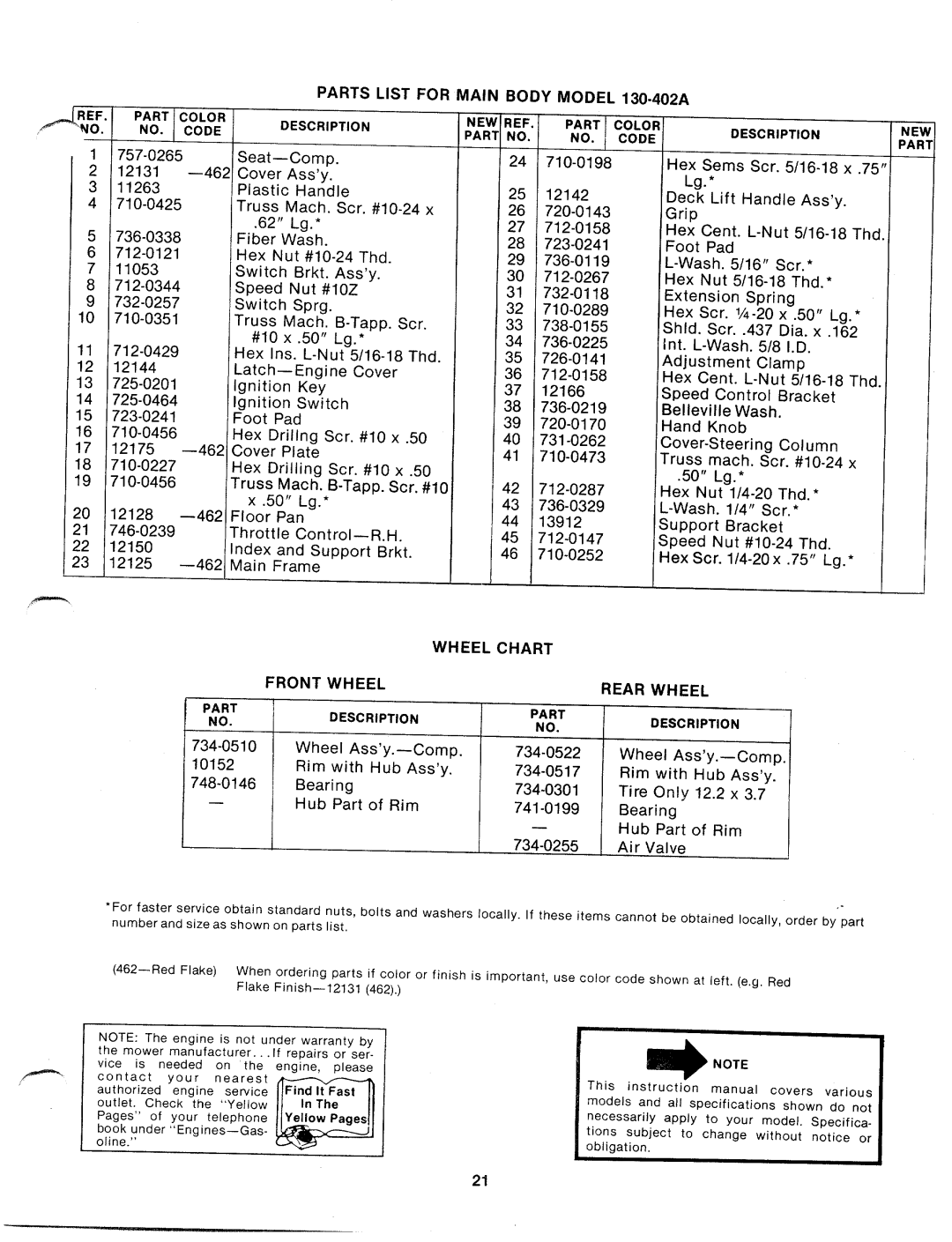 MTD 130-402A manual 