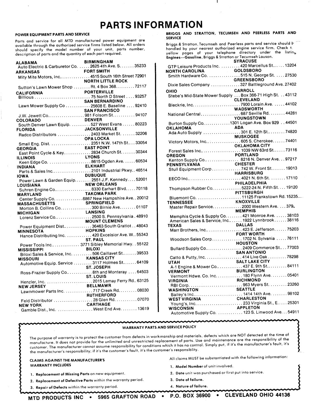 MTD 130-402A manual 