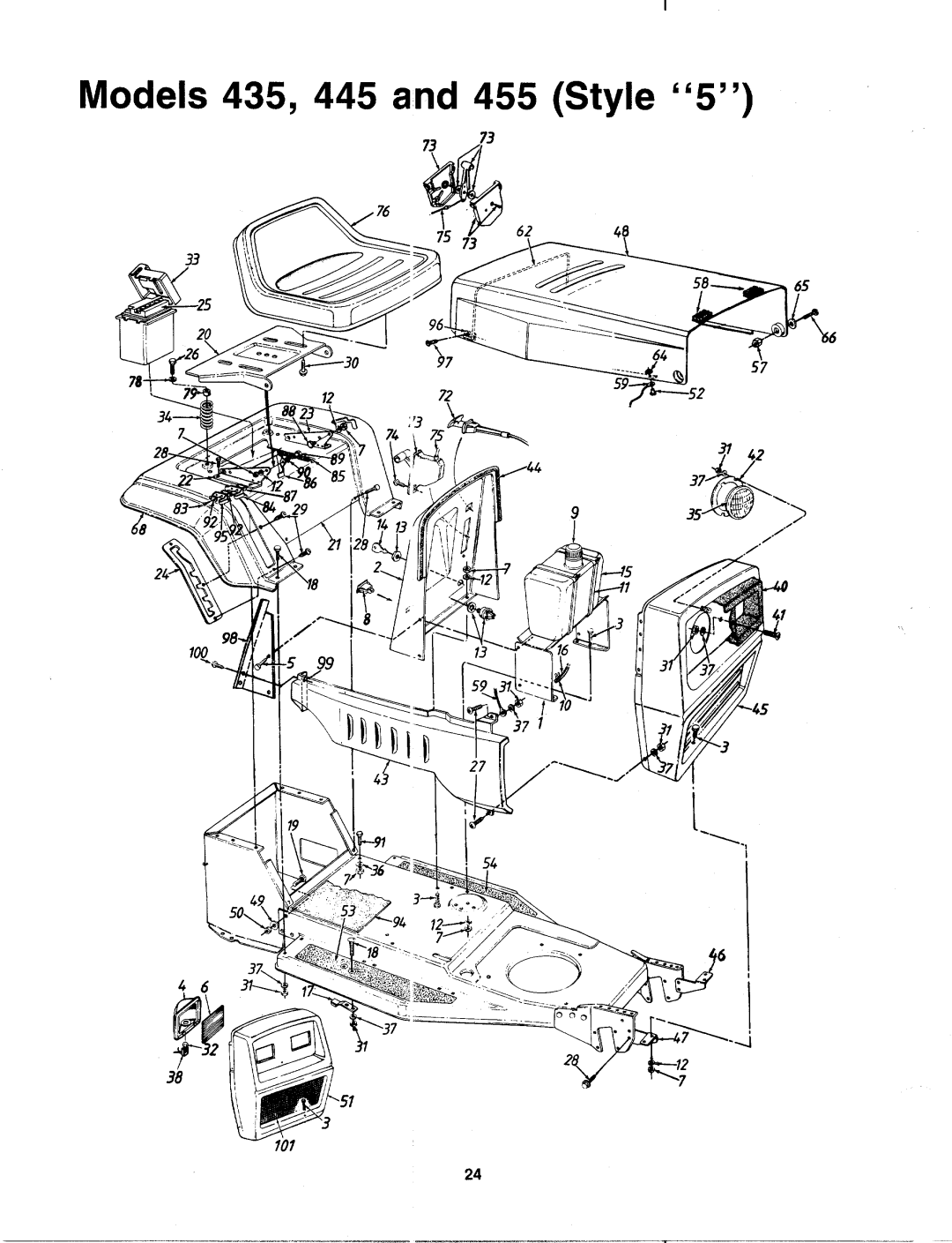 MTD 130-437F000, 130-442E000, 130-435F000, 130-435E000, 130-437E000, 130-432E000, 130-432F000, 130-447F000, 130-455E000 manual 