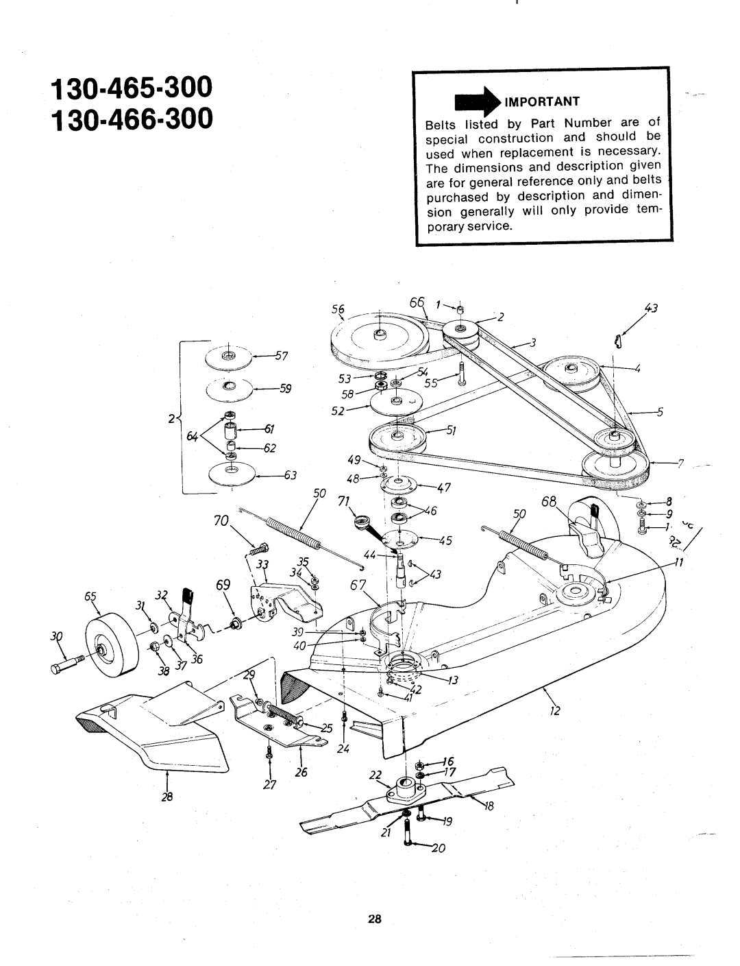 MTD 130-465A, 130-465-300, 130-466-300, 130-466A manual 