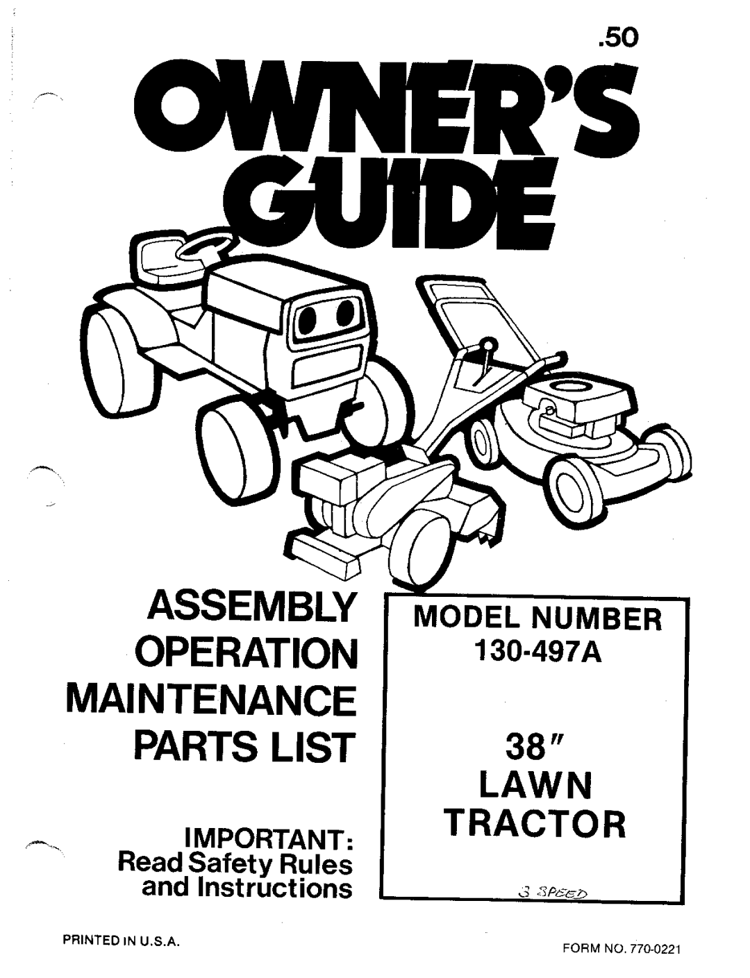 MTD 130-497A manual 