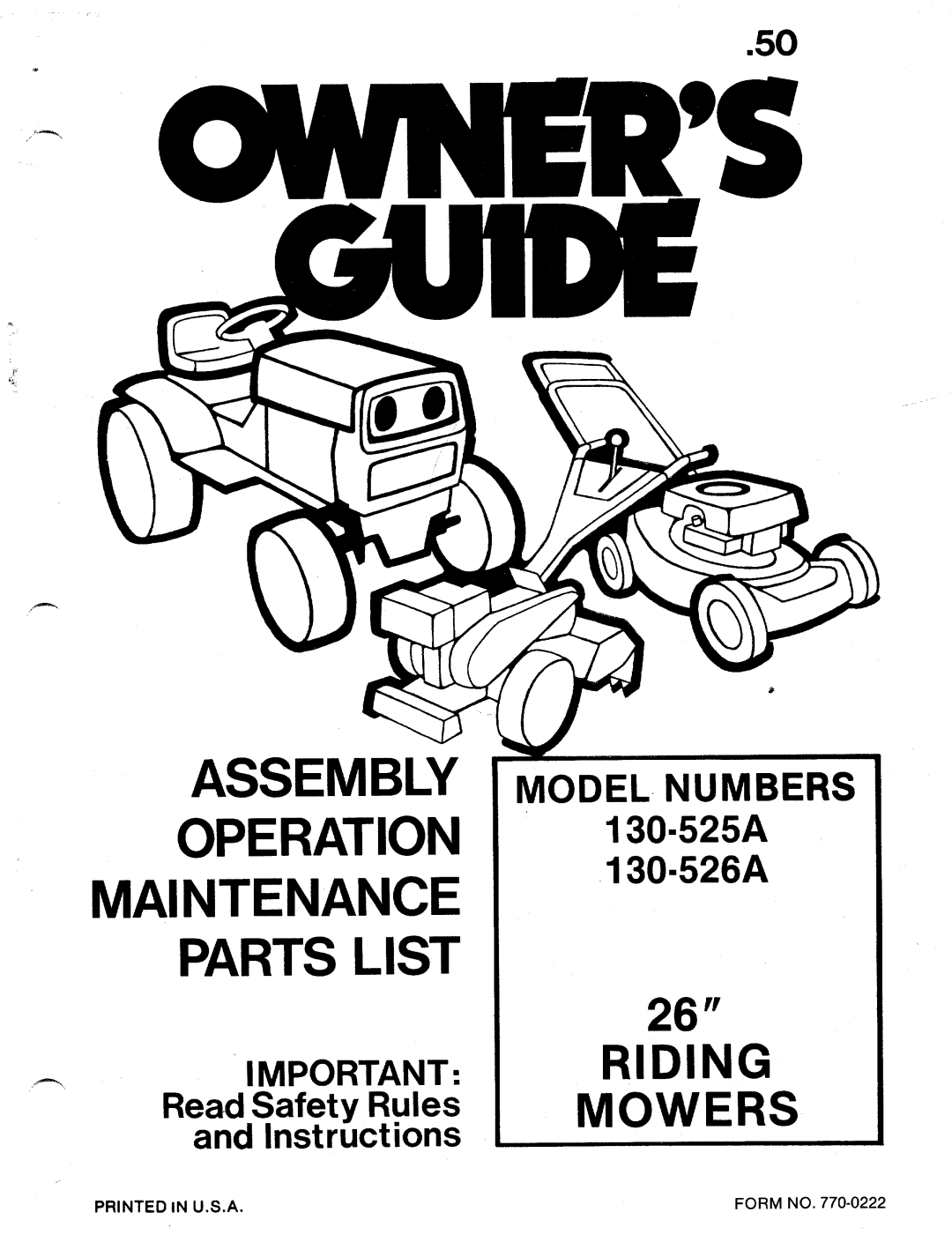 MTD 130-526A, 130-525A manual 