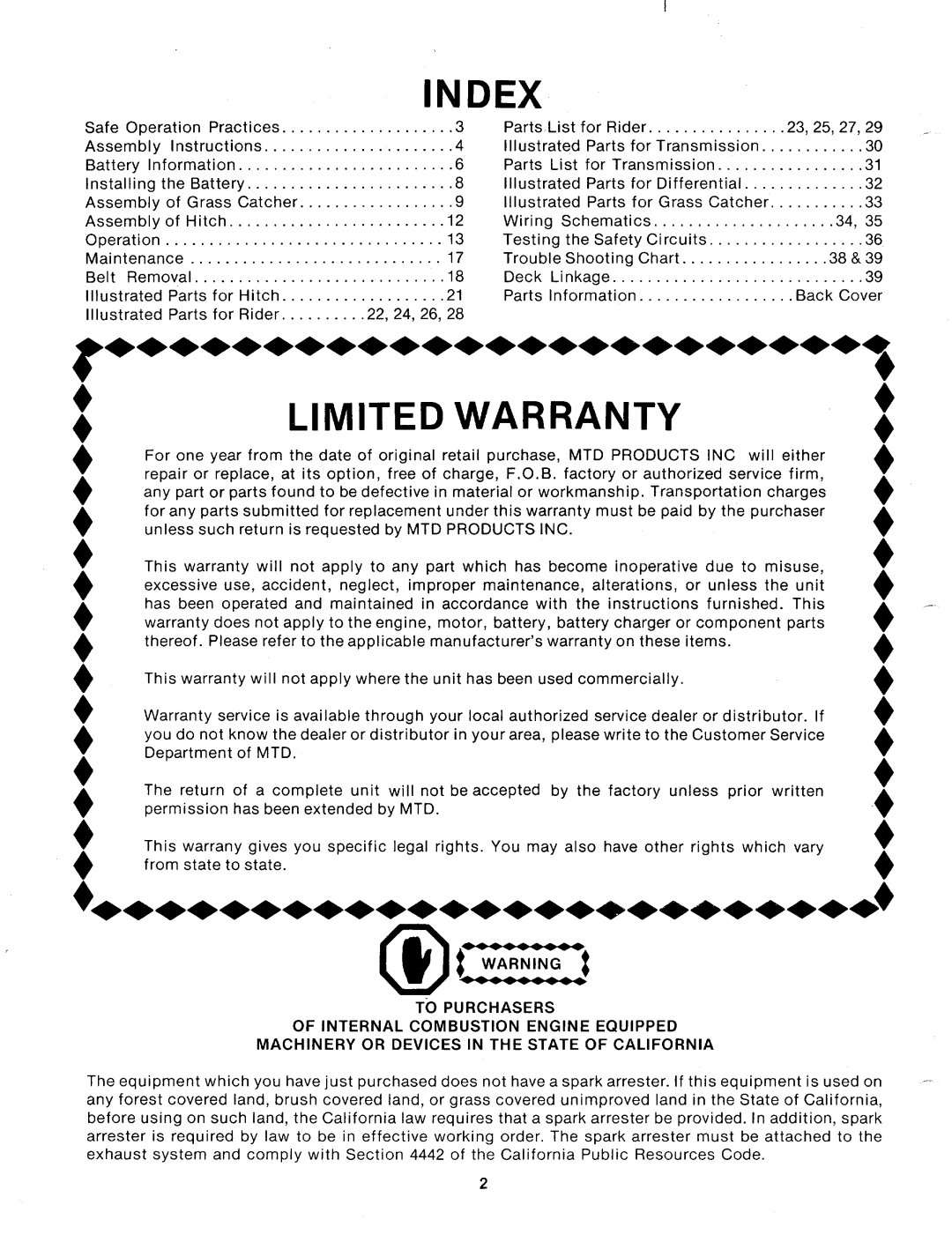 MTD 130-525A, 130-526A manual 