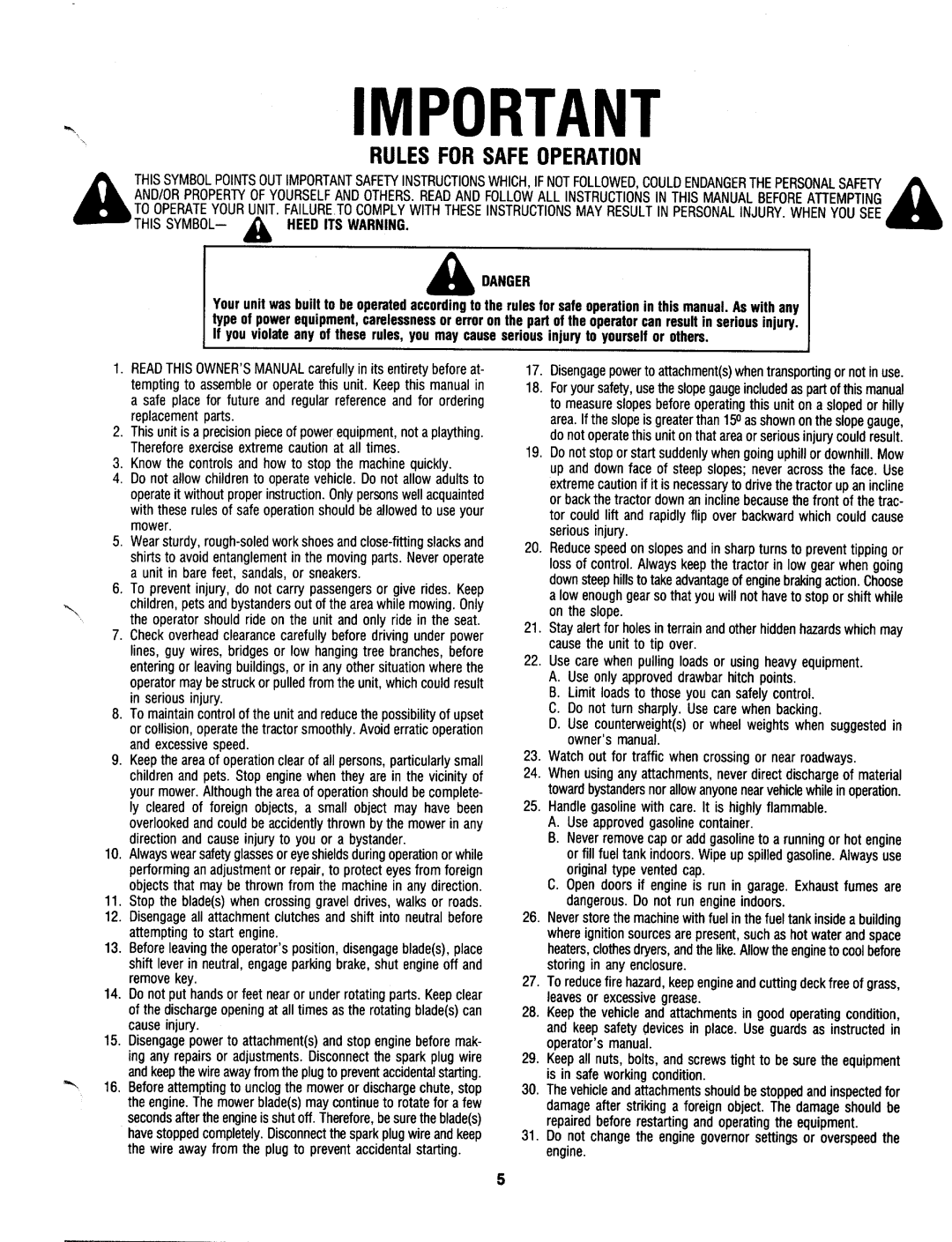 MTD 130-660-000, 130-689-000 manual 