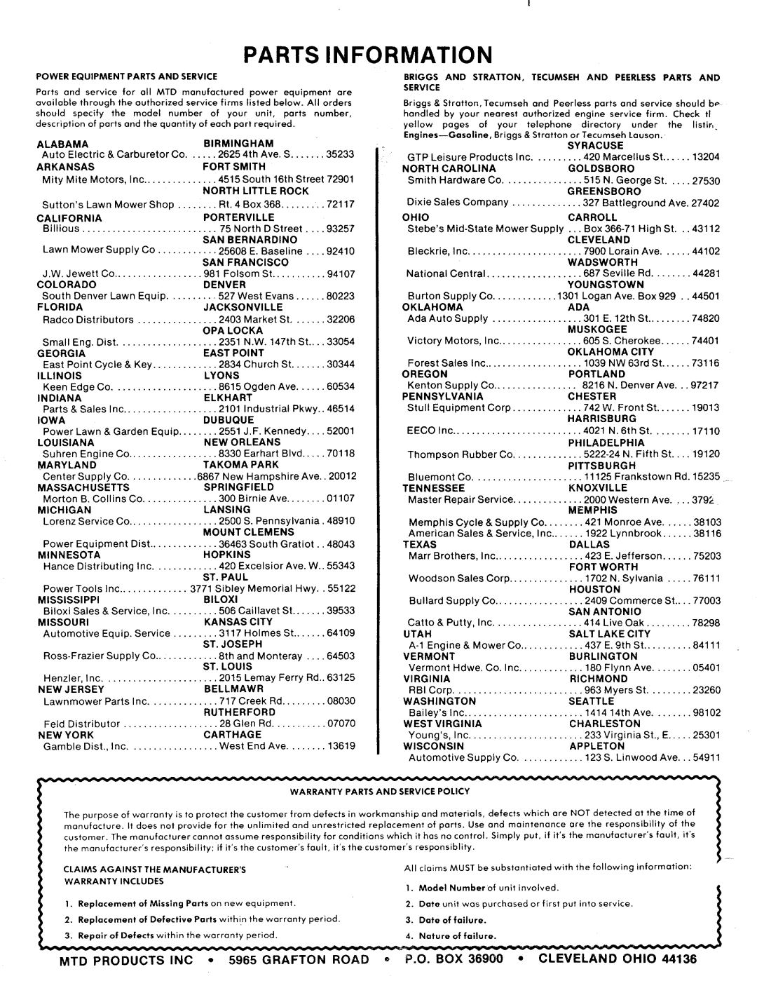 MTD 130-760A manual 