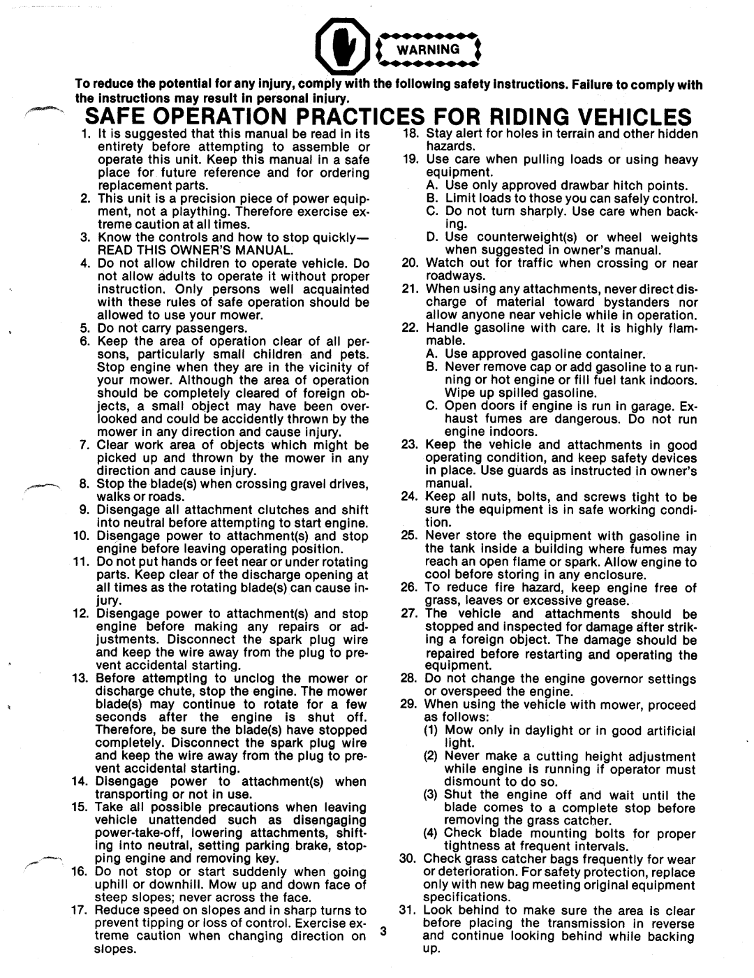 MTD 131-390A, 131-395A manual 