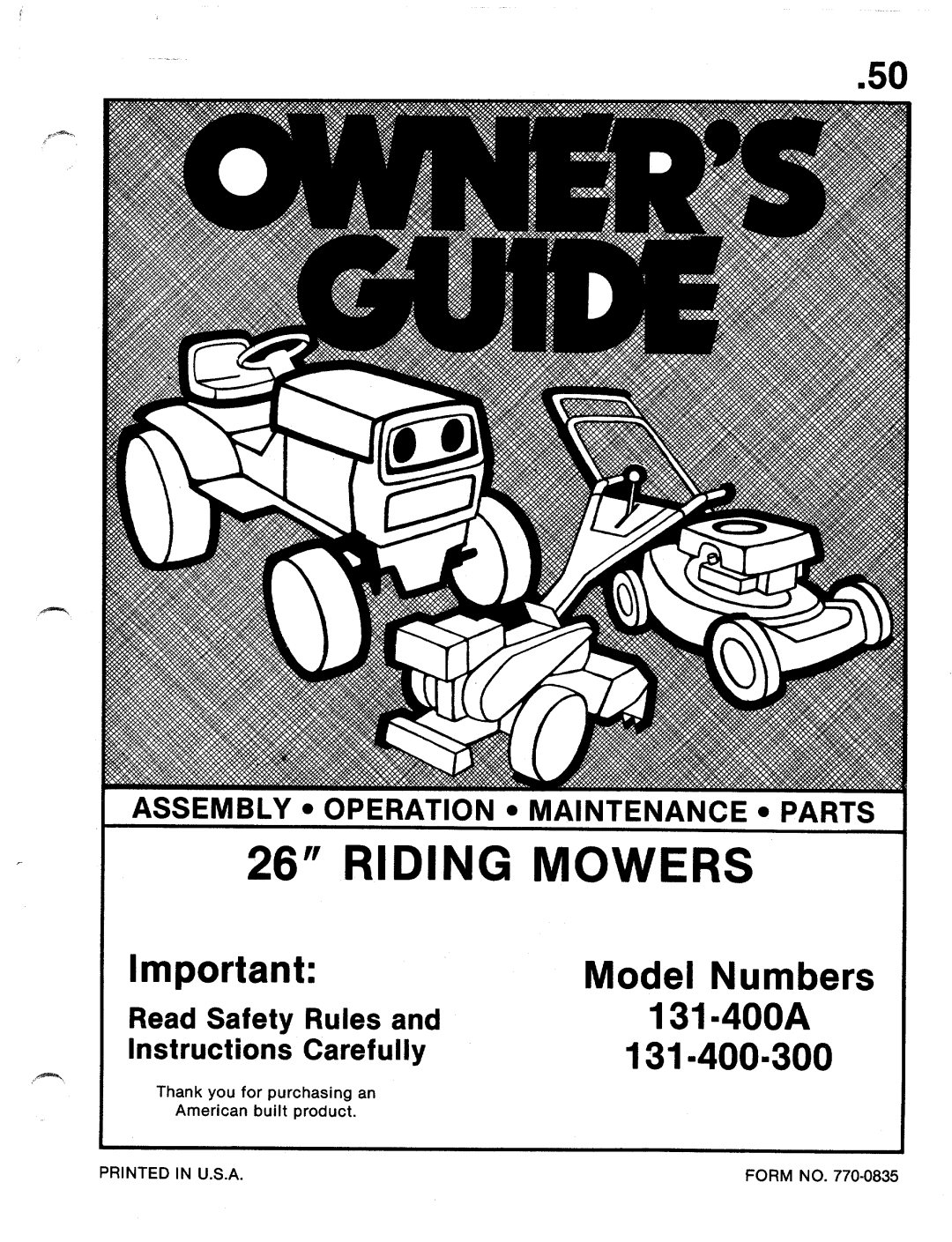 MTD 131-400-300, 131-400A manual 