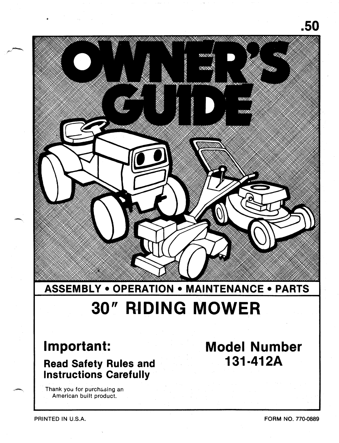 MTD 131-412A manual 