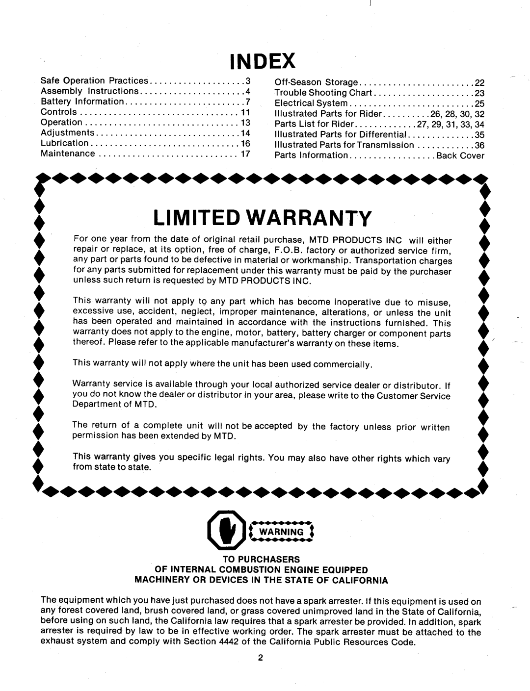 MTD 131-412A manual 