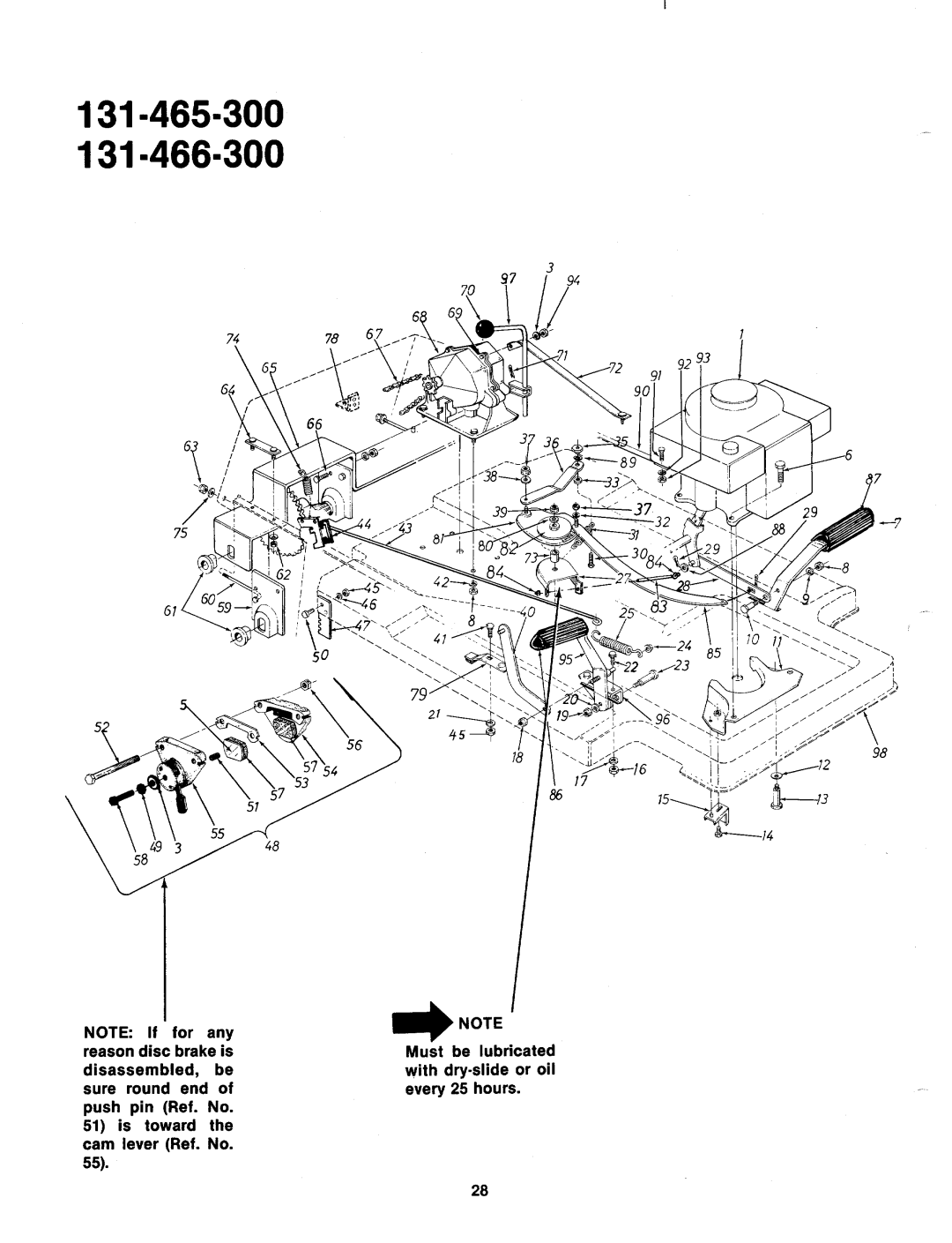 MTD 131-465A, 131-466-300, 131-466A, 131-465-300 manual 