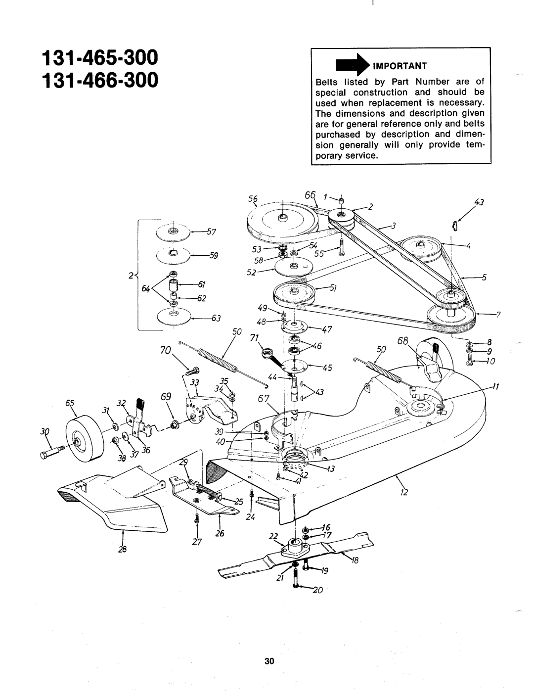 MTD 131-466A, 131-465A, 131-466-300, 131-465-300 manual 