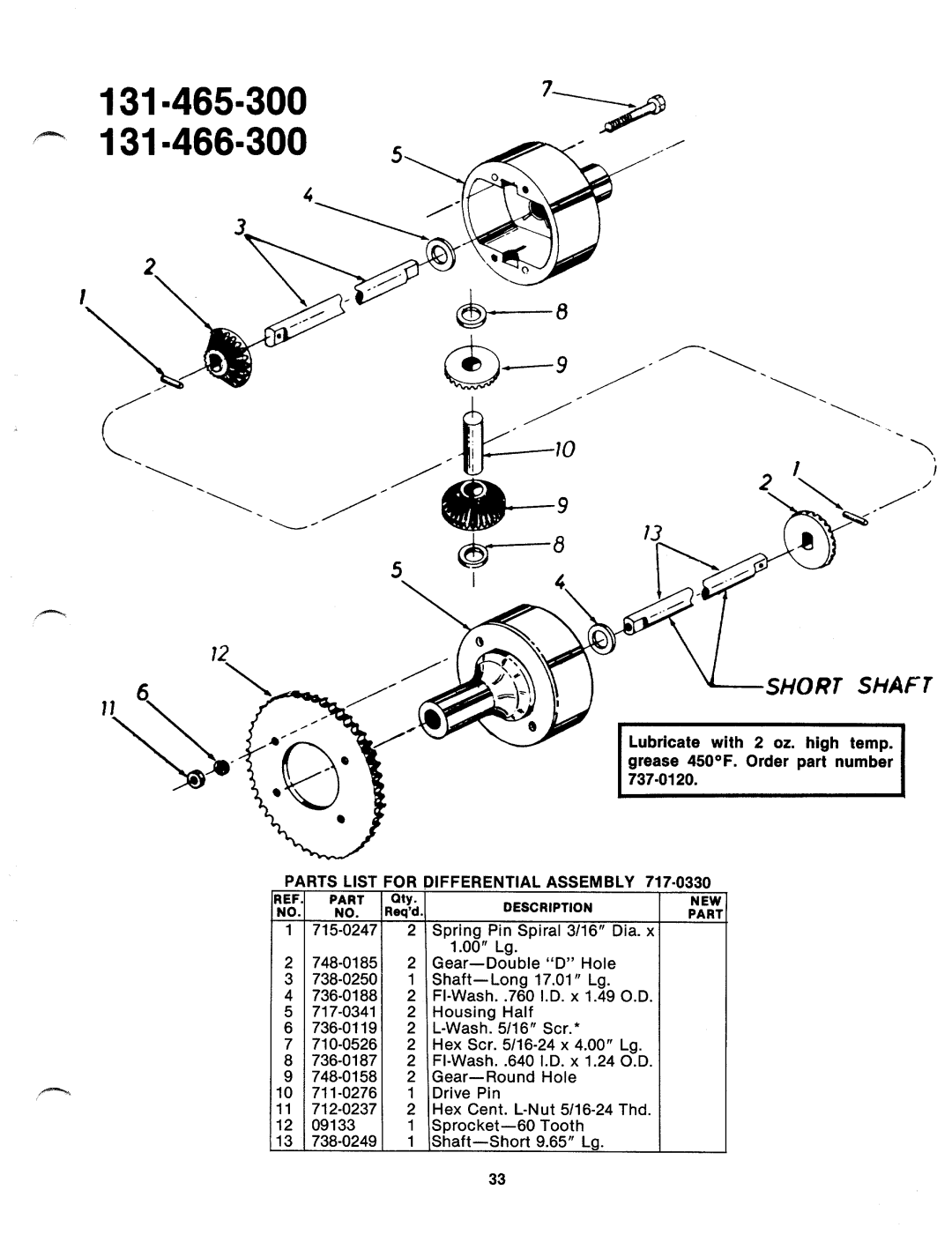 MTD 131-466-300, 131-465A, 131-466A, 131-465-300 manual 