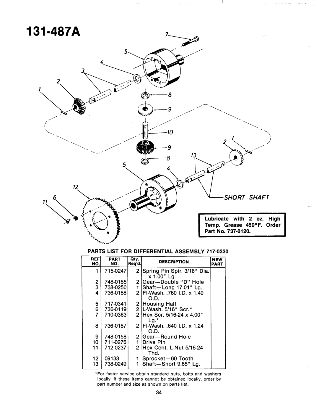 MTD 131-487A, 131-487-300 manual 