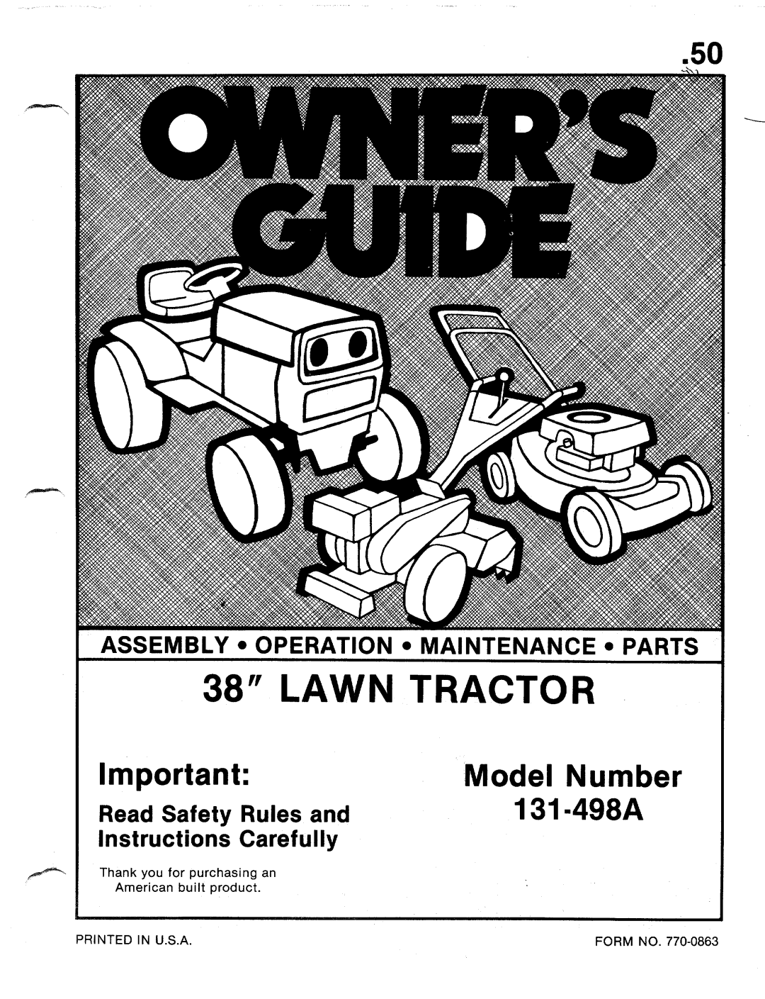 MTD 131-498A manual 