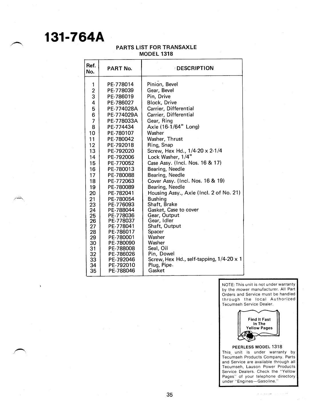 MTD 131-764A manual 