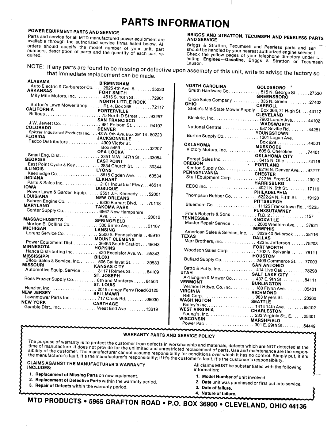 MTD 131-764A manual 