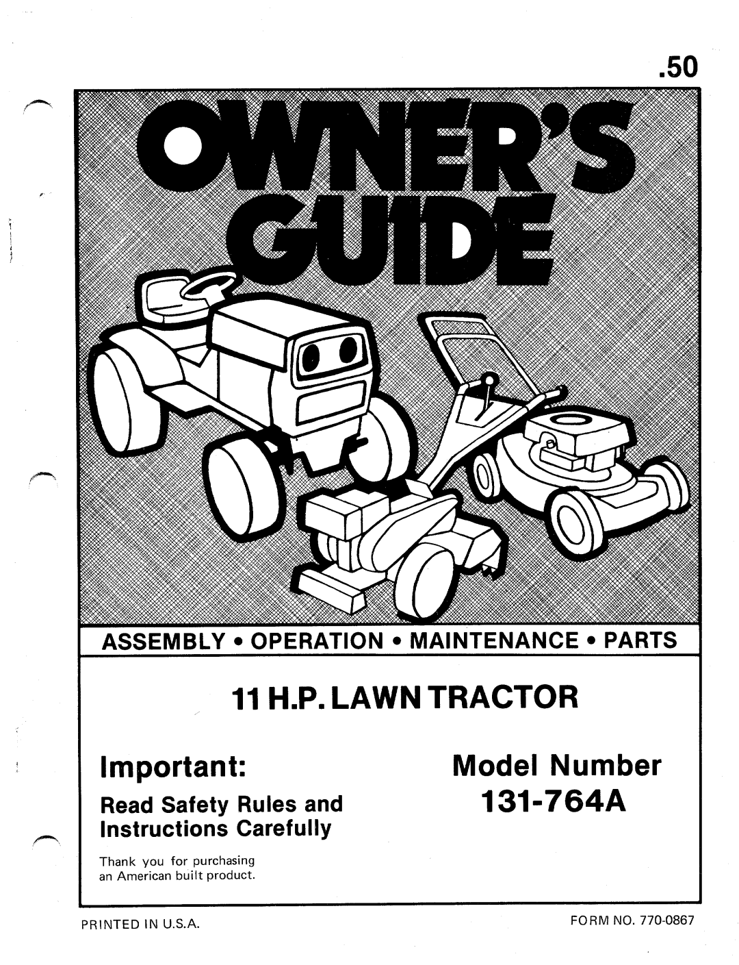 MTD 131-764A manual 