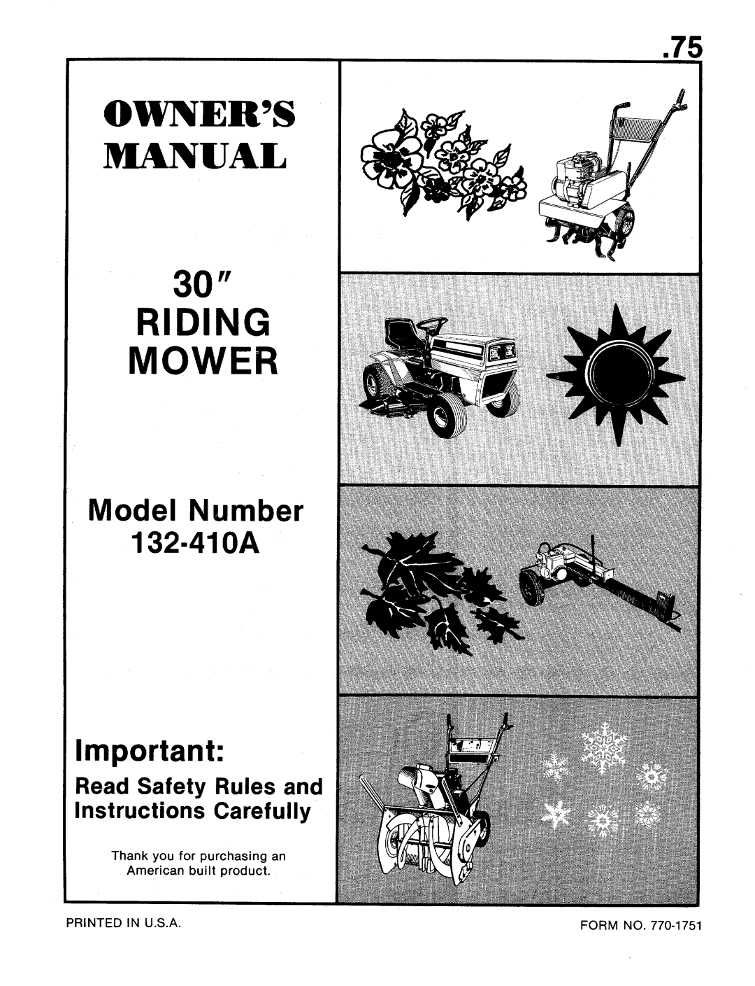 MTD 132-410A manual 