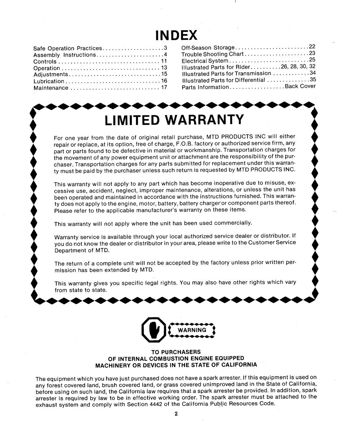 MTD 132-410A manual 