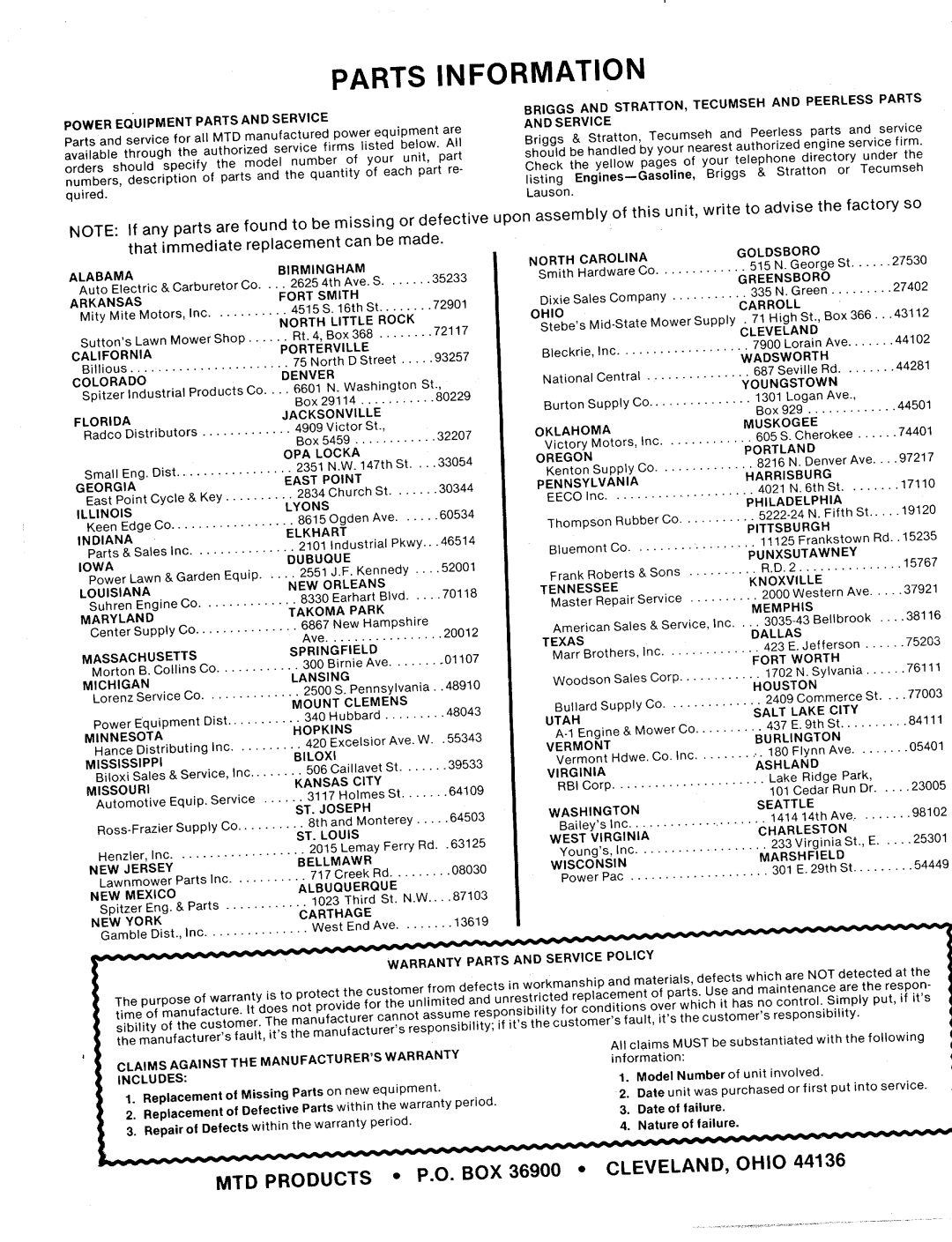 MTD 132-410A manual 