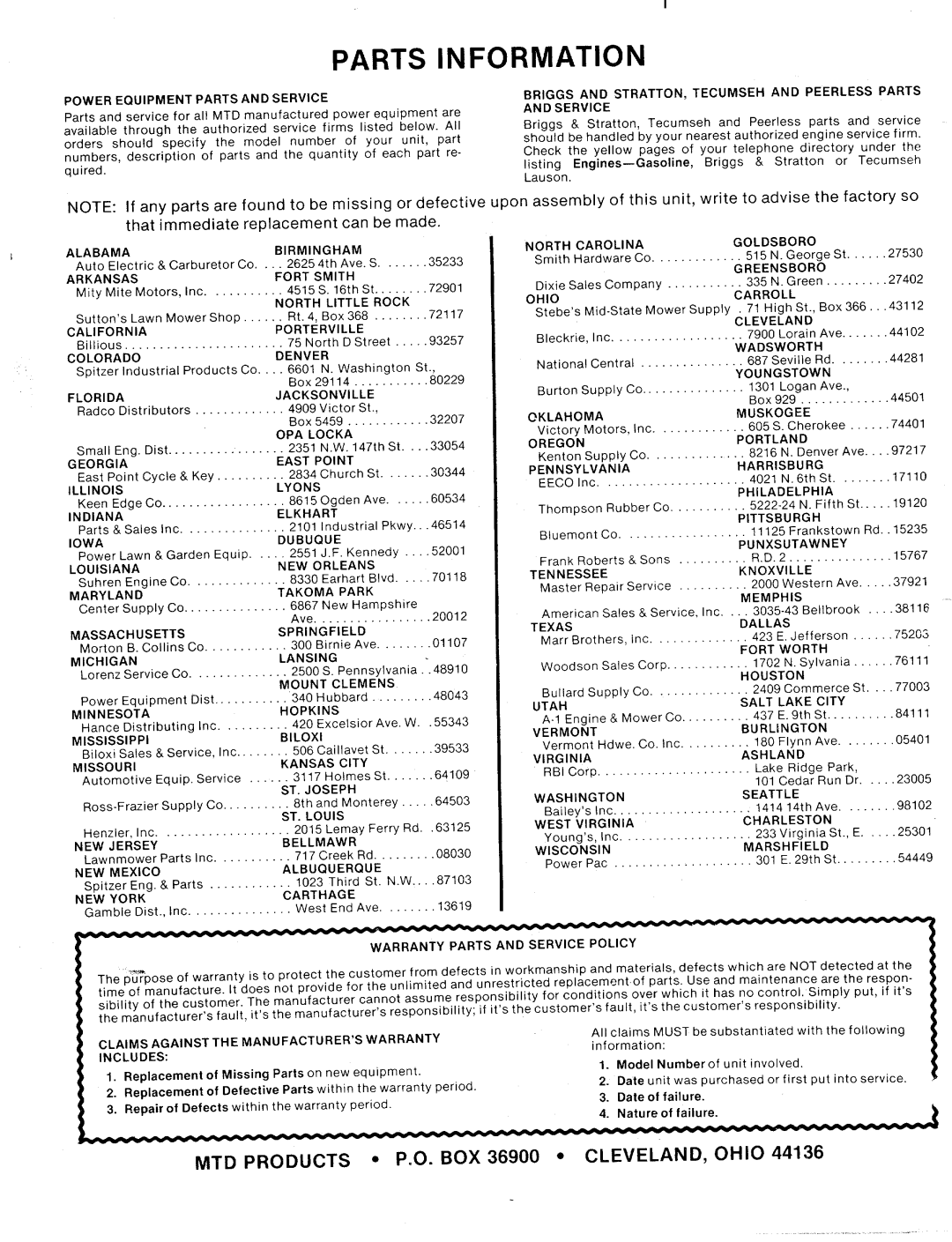 MTD 132-412A manual 