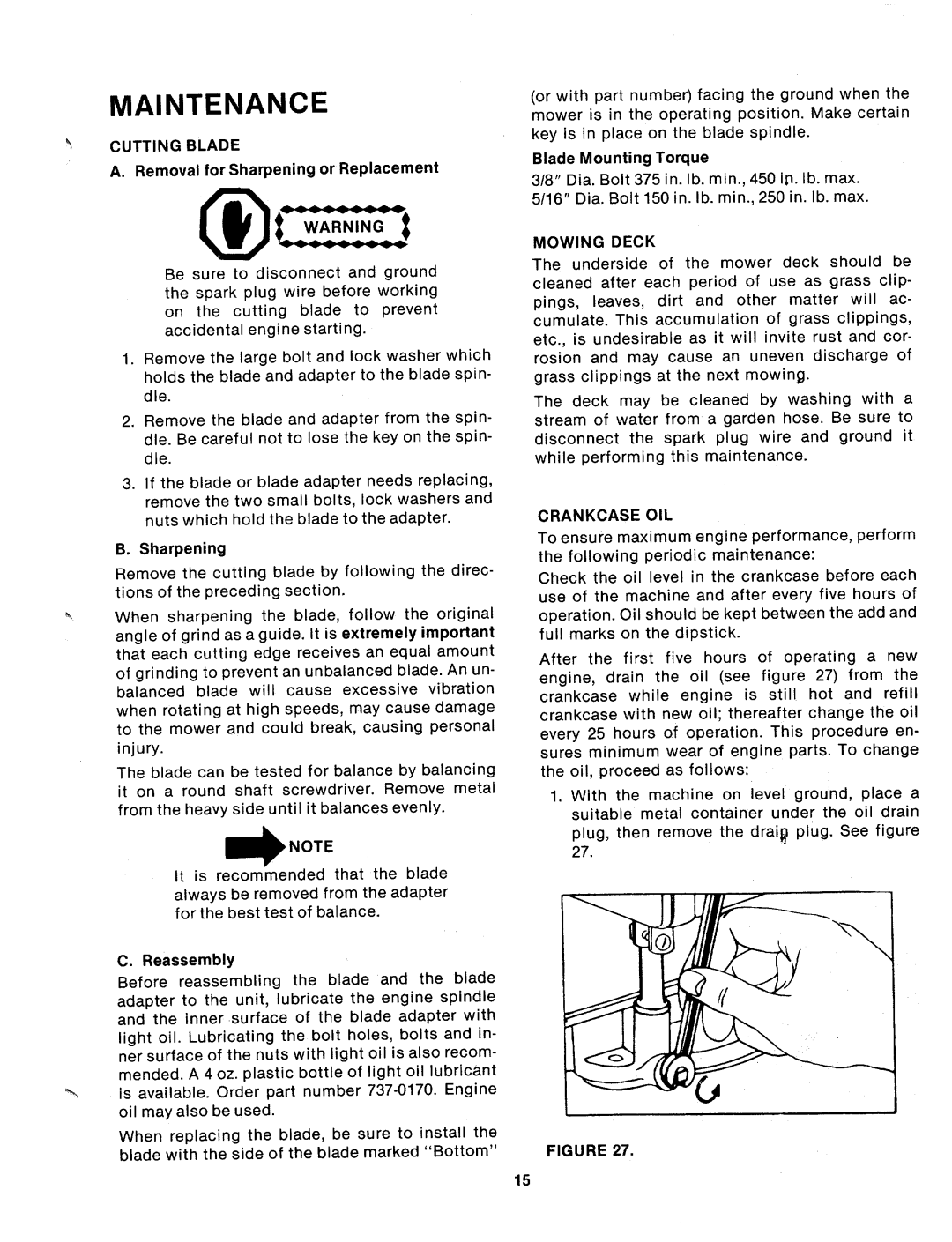 MTD 132-466-300, 132-466A, 132-465A, 132-465-300 manual 