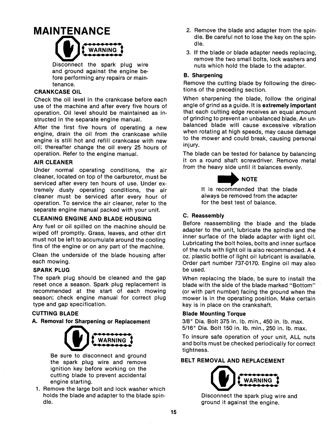 MTD 132-621A, 132-620A, 132-628A manual 