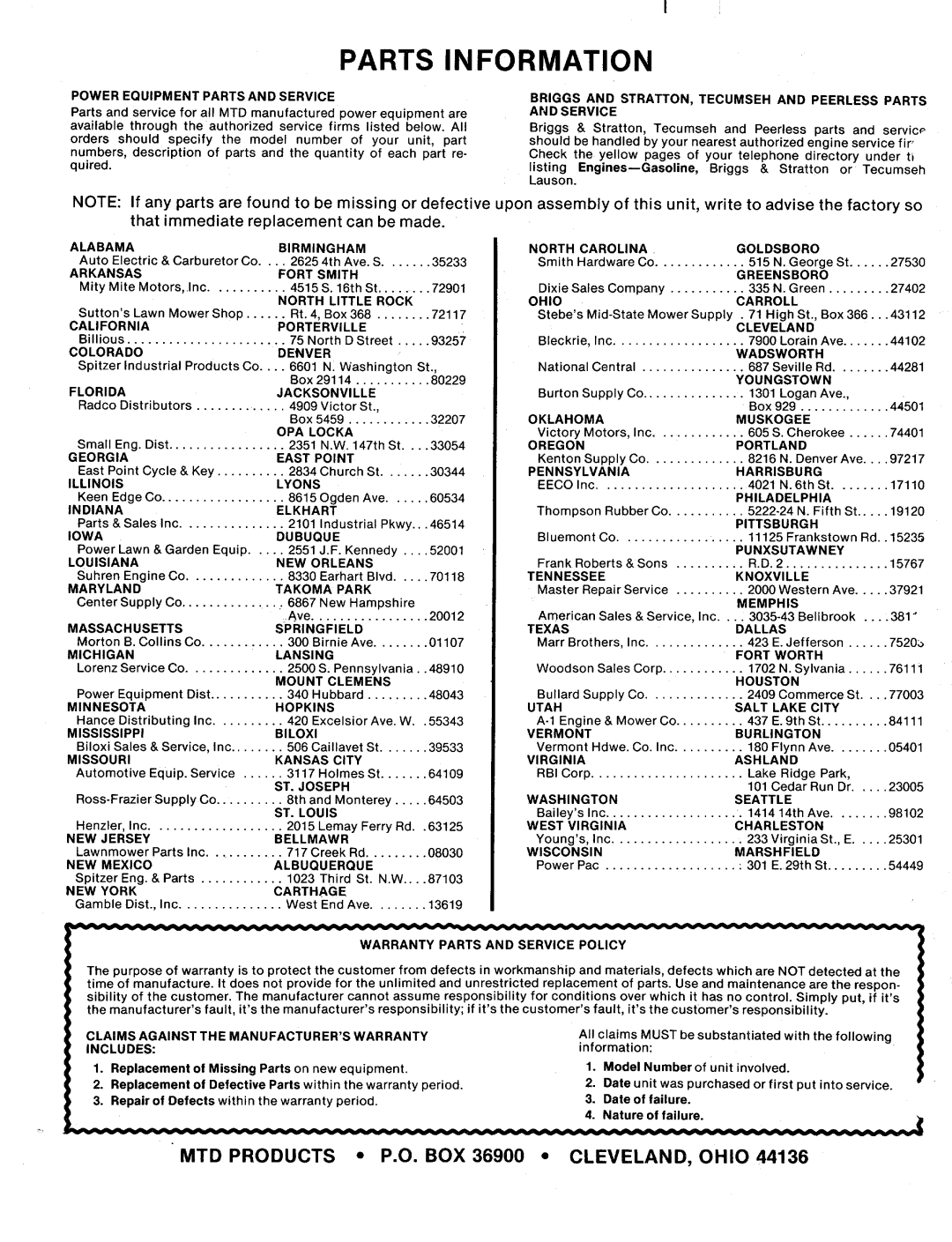 MTD 132-621A, 132-620A, 132-628A manual 