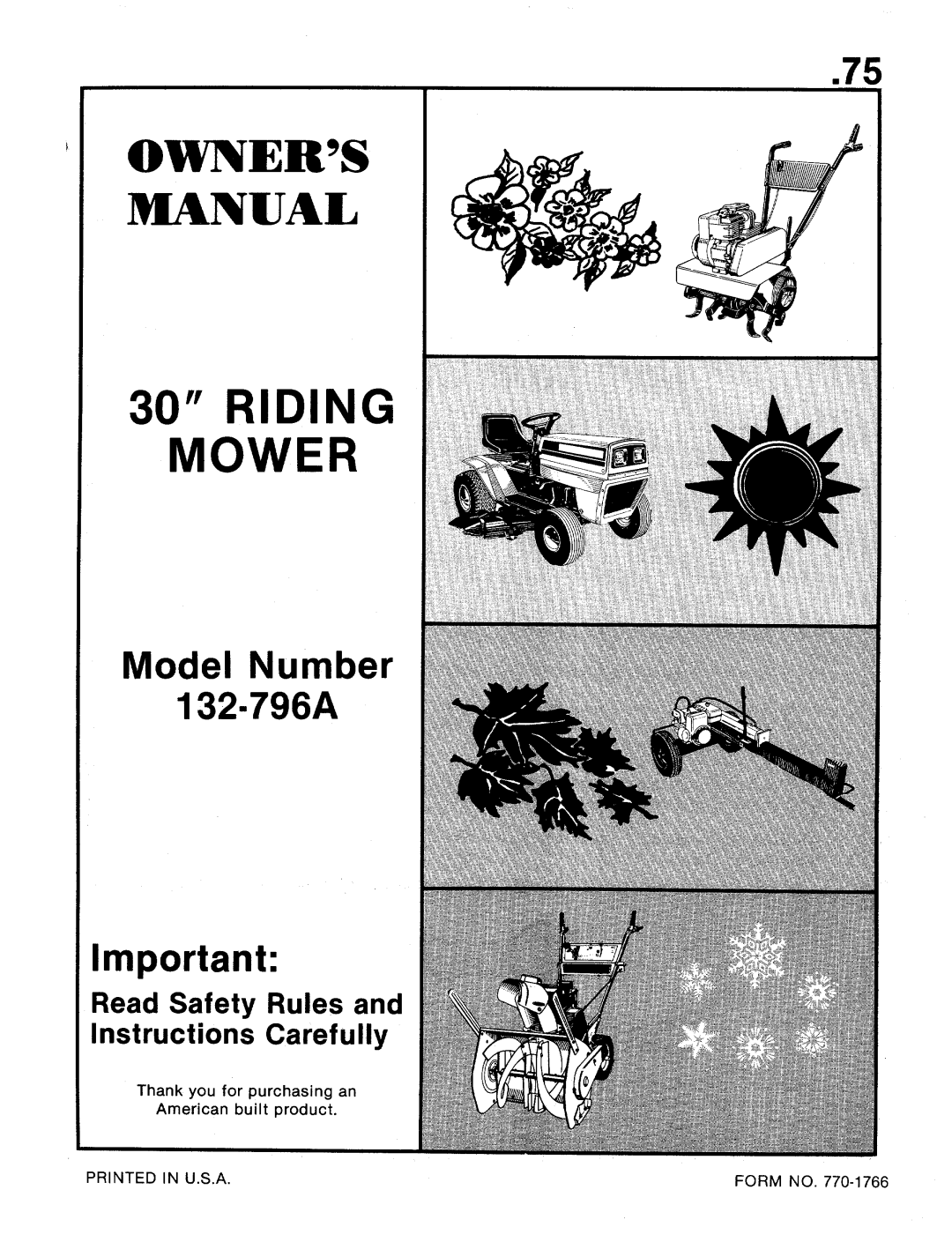 MTD 132-796A manual 