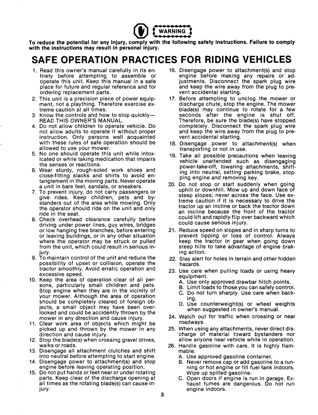 MTD 133-395A, 133-390A manual 