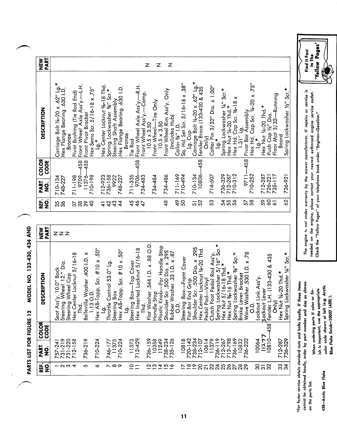 MTD 133-434, 133-435, 133-430 manual 