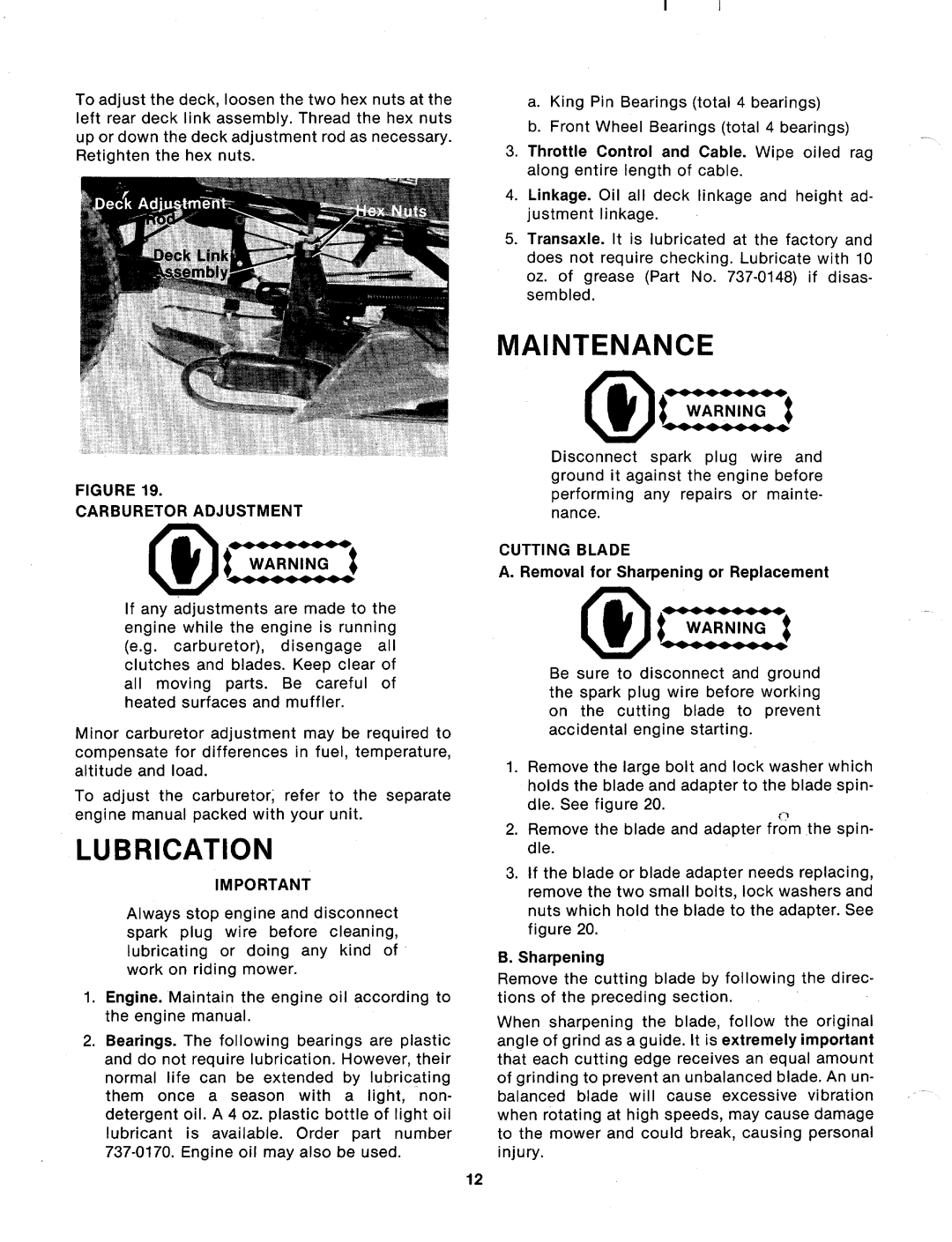 MTD 133-500A manual 