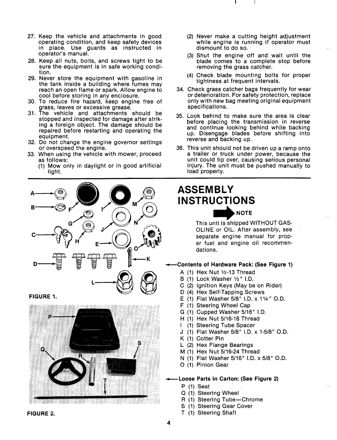 MTD 133-500A manual 